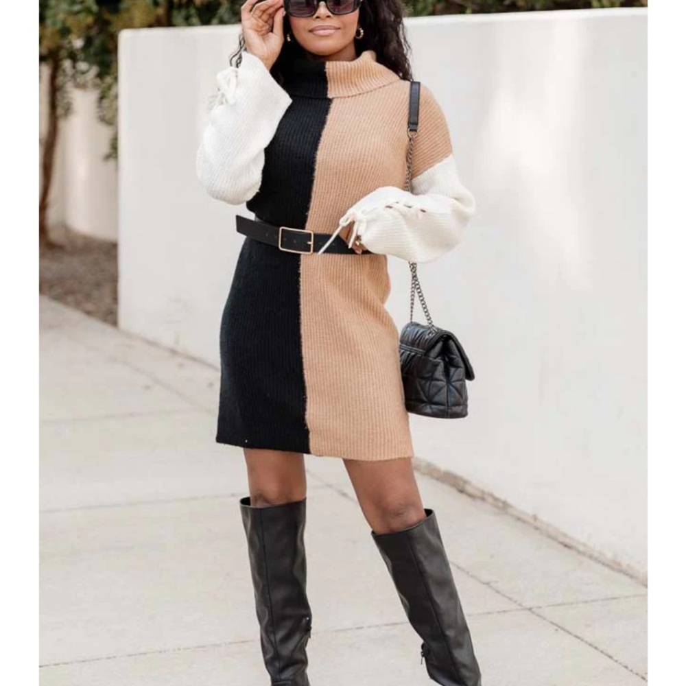 Pink Lily Block Dress